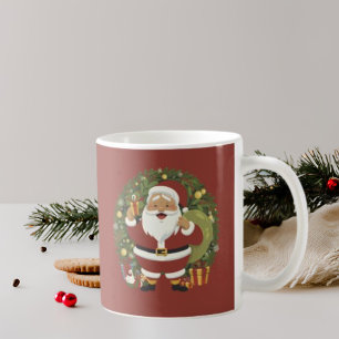Santa Claus Wreath Coffee Mug