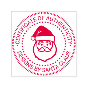 Santa Claus Xmas “Certificate of Authenticity” #3 Self-inking Stamp