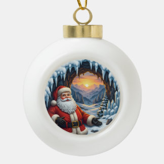 Santa Claus Xmas Ornament 2025 – Winter Scene 2