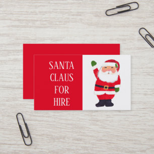 Santa Claus Xmas Red Hire Sleigh Professional  Business Card