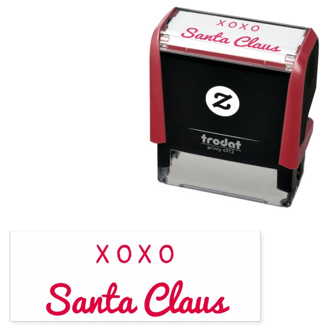 Santa Claus XOXO Faux Signature for Christmas Self-inking Stamp (In Situ)