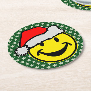 Santa Claus your backgr. & ideas Round Paper Coaster