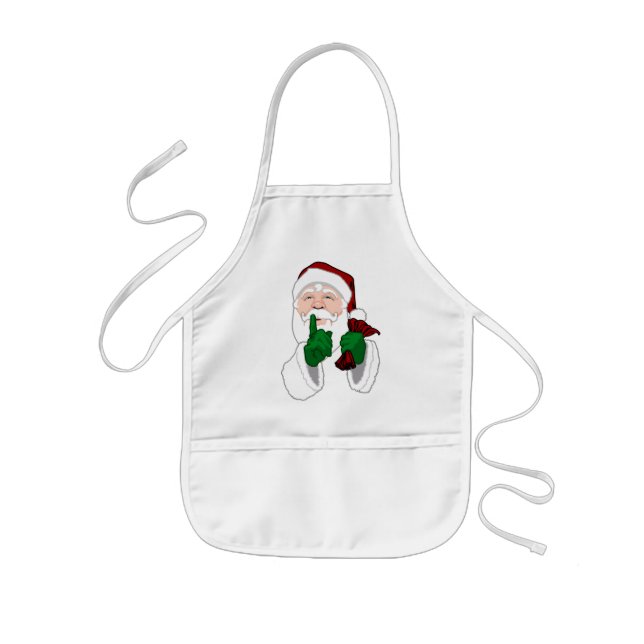 Santa Clause Apron Kid's Custom Christmas Aprons (Front)