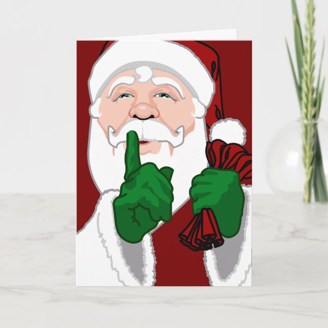 Santa Clause Cards Custom Christmas Greetings Card (Front)