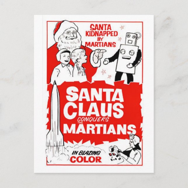 Santa Clause Christmas Joy Holiday Postcard (Front)