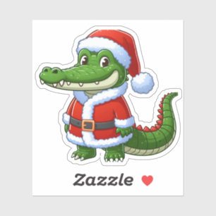 santa clause crocodille,funny animals