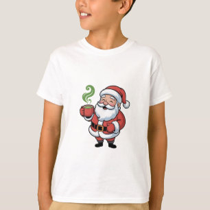 Santa Clause Drinking a Matcha Christmas T-Shirt