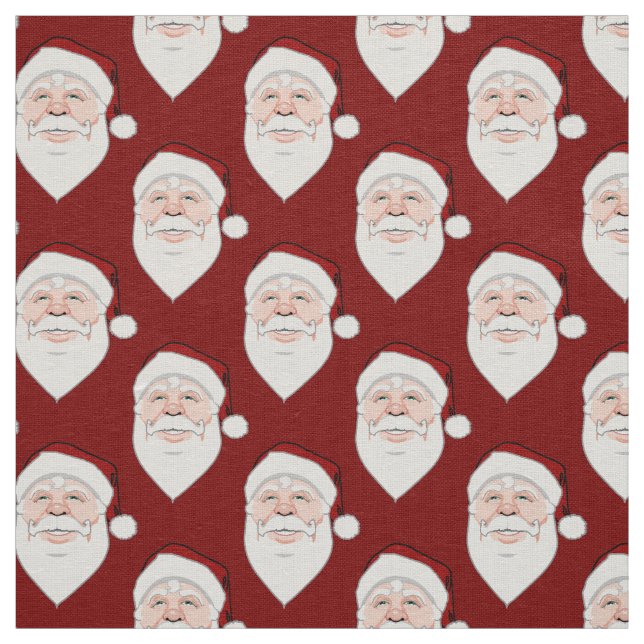 Santa Clause Fabric Santa Christmas Fabrics Custom (Swatch)