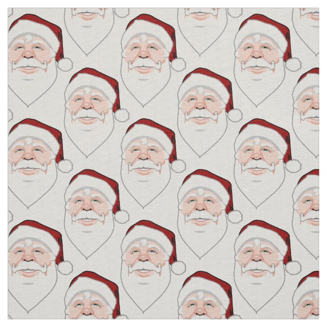 Santa Clause Fabric Santa Christmas Fabrics Custom (Swatch)