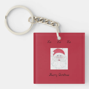 Santa Clause "Ho Ho Ho" Christmas Key Ring