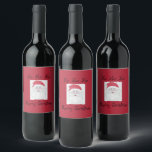Santa Clause "Ho Ho Ho" Christmas Wine Label<br><div class="desc">Watercolor Santa Clause "Ho Ho Ho" Christmas bottle label</div>
