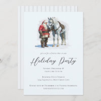 Santa Clause Horse Equestrian Holiday Party
