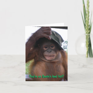 Santa Clause Jokes Naughty or Nice Holiday Card