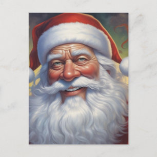 Santa Clause Merry Christmas Happy New Year Postcard
