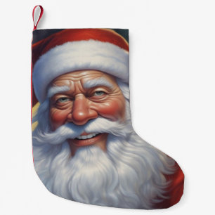 Santa Clause Merry Christmas Happy New Year Small Christmas Stocking
