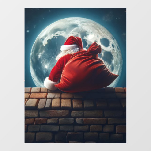 Santa Clause Shimmering Down Chimney  (Sheet)