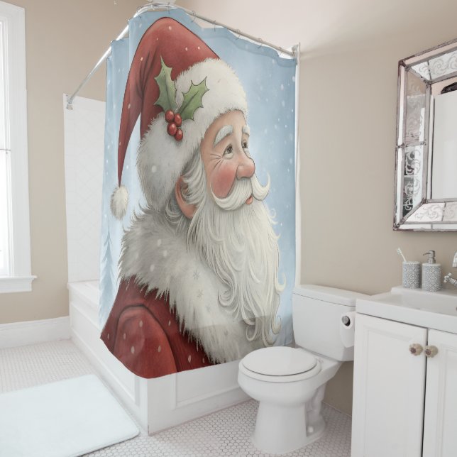 Santa Clause Shower Curtain (In Situ)