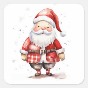 Santa Clause Square Sticker