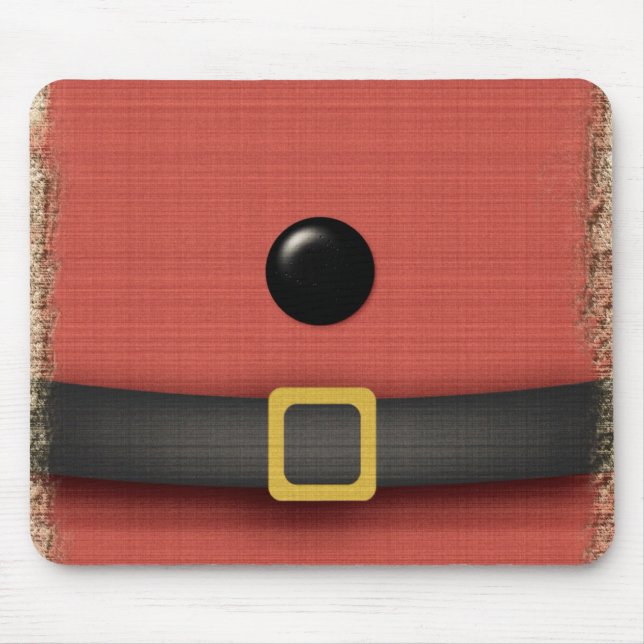 santa clause suit with belt buttons mouse pad (Front)