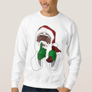 Santa Clause Sweatshirt Black Santa Sweatshirts