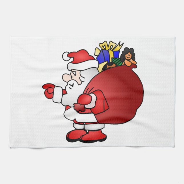 Santa Clause Tea Towel (Horizontal)