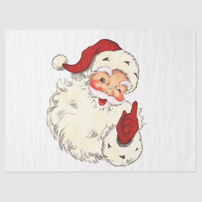 Santa Clause Vintage Antique Retro Decoupaging Tissue Paper (Front)
