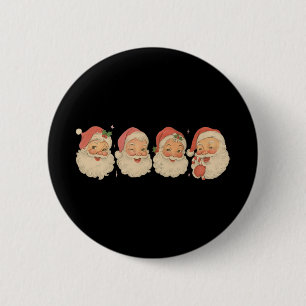 Santa Clause Vintage Cute Jolly Merry Christmas Wo 6 Cm Round Badge