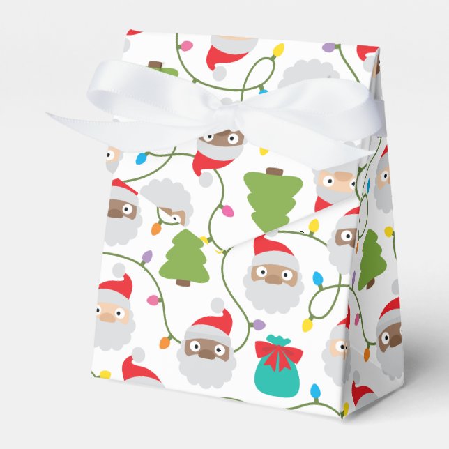 Santa Clauses Pattern Favour Box (Front Side)