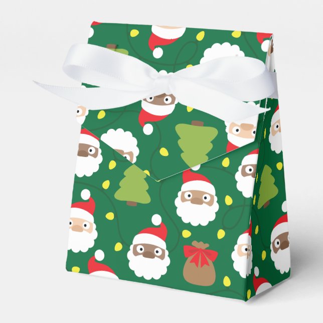 Santa Clauses Pattern Favour Box (Front Side)