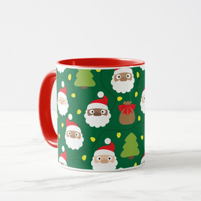 Santa Clauses Pattern Mug (Front Left)