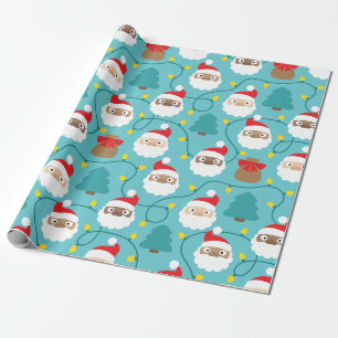 Santa Clauses Pattern Wrapping Paper