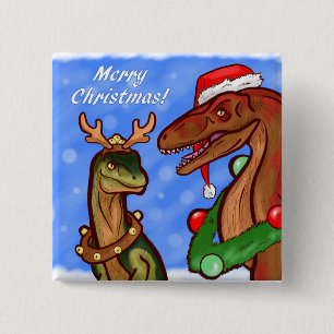 Santa Claws 15 Cm Square Badge