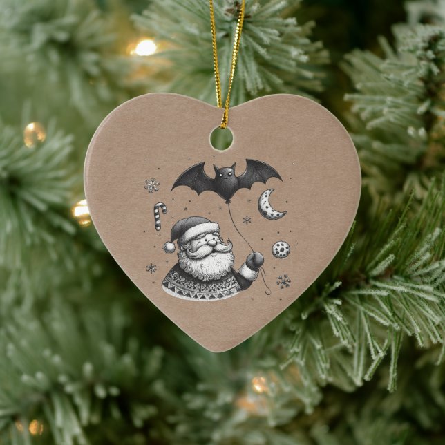 Santa Claws Ceramic Tree Decoration (Tree)