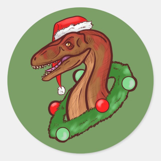 Santa Claws Classic Round Sticker (Front)