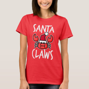 Santa Claws New England Christmas Crab Holiday T-Shirt
