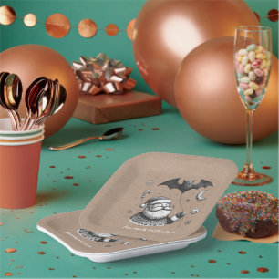 Santa Claws Paper Plate