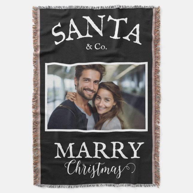 Santa & Co. Marry Christmas Throw Blanket (Front Vertical)