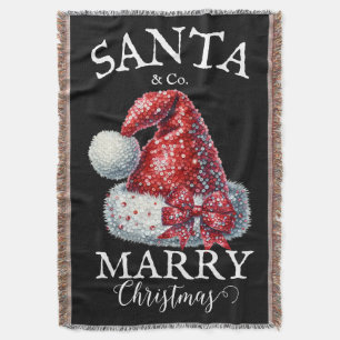 Santa & Co. Marry Christmas Throw Gift Blanket