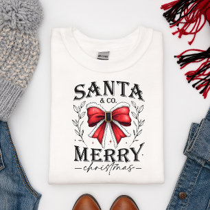 Santa & Co Merry Christmas Bow Sweatshirt