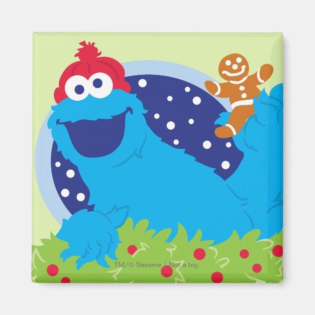 Santa Cookie Monster Magnet (Front)