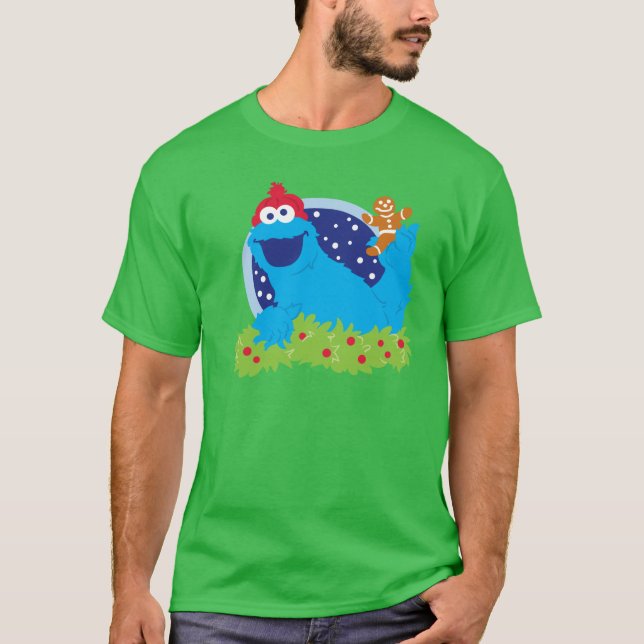 Santa Cookie Monster T-Shirt (Front)