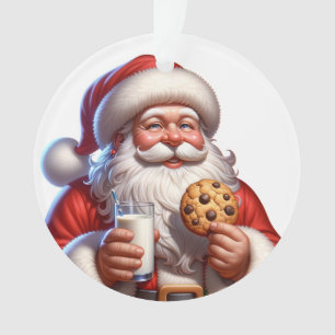 Santa Cookies and Milk Christmas Acrylic Ornament