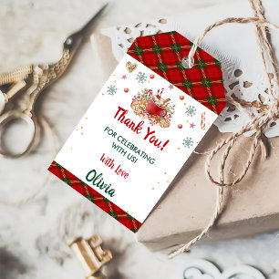 Santa Cookies Christmas Birthday Party Gift Tags