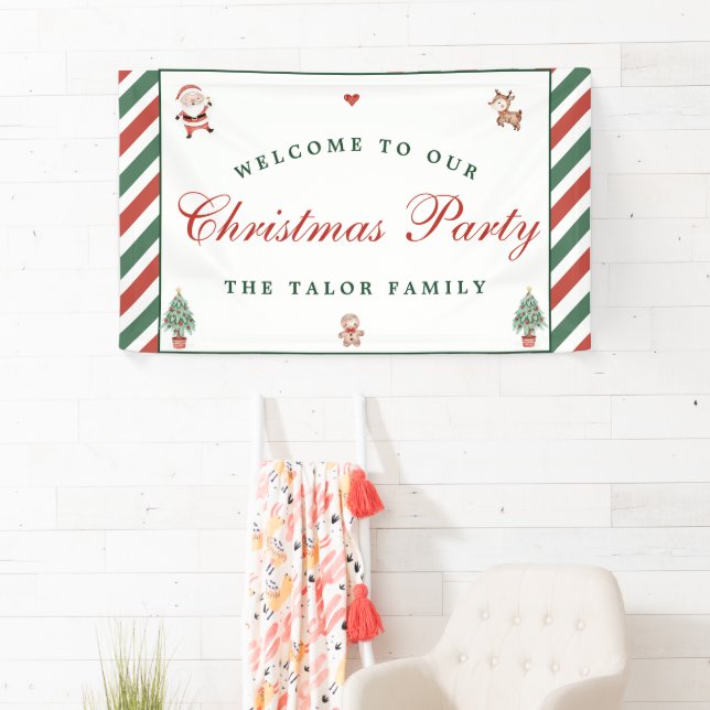Santa Cookies Christmas Party Banner (Insitu)