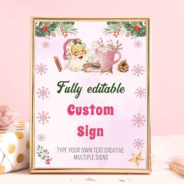 Santa Cookies Christmas Party Table Sign (Creator Uploaded)