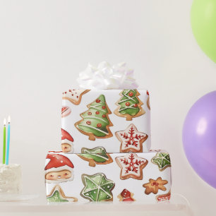 Santa Cookies Wrapping Paper