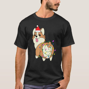 Santa Corgi Christmas Paws Merry Woofmas Corgi Dog T-Shirt