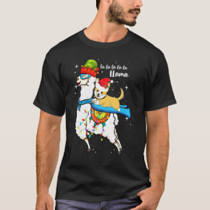 Santa Corgi Riding Llama Corgi Christmas T-Shirt