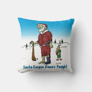 Santa Corpse Funny Zombie Cartoon Cushion