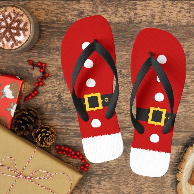 Santa Costume Elf Christmas Jandals (Creator Uploaded)